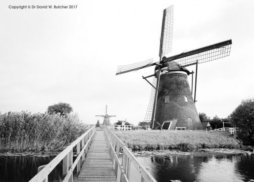 Kinderdijk Windmills and Bridge, Rotterdam, Netherlands