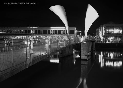 Bristol Harbour Pero's Bridge at Night, England