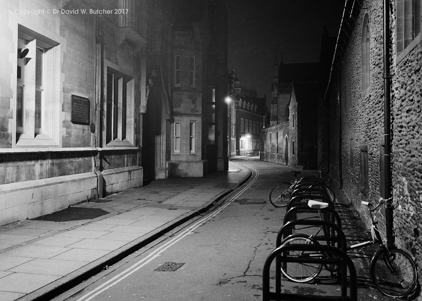 Cambridge Free School Lane at Night, England