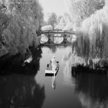 Cambridge Clare College Bridge and Punt, England