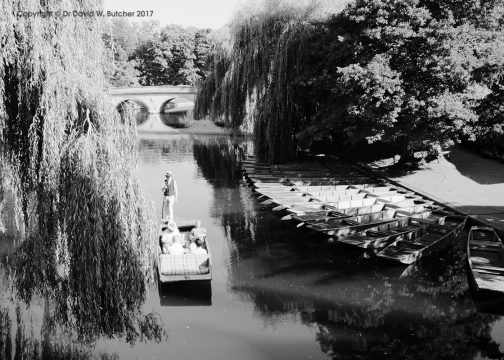 Trinity Bridge, Punt and River Cam Cambridge, England