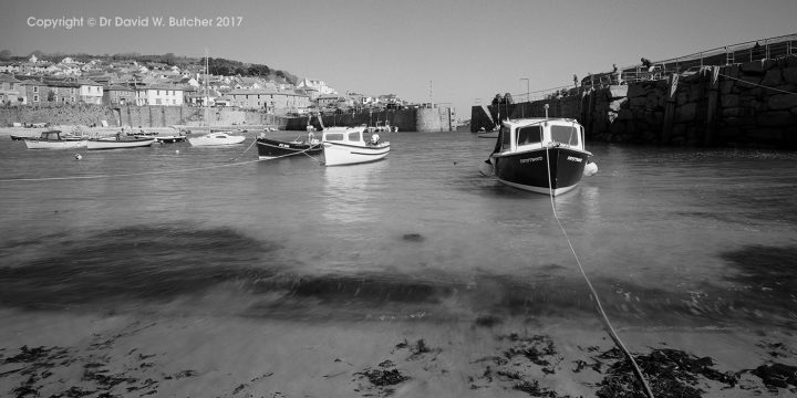 Mousehole Harbour from Beach, Cornwall, England