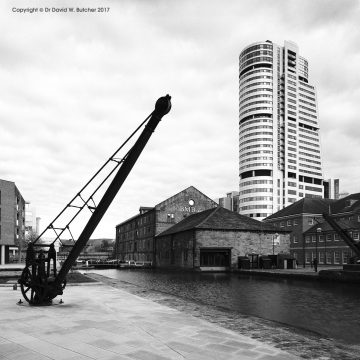 Leeds Granary Wharf Canal and Crane, England