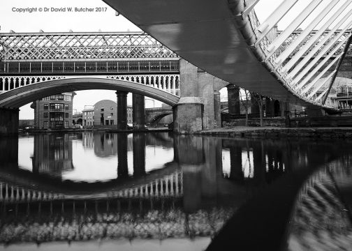 Manchester Castlefield Bridge Reflections, England