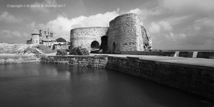 Beadnell Harbour and Lime Kilns at High Tide, Northumberland