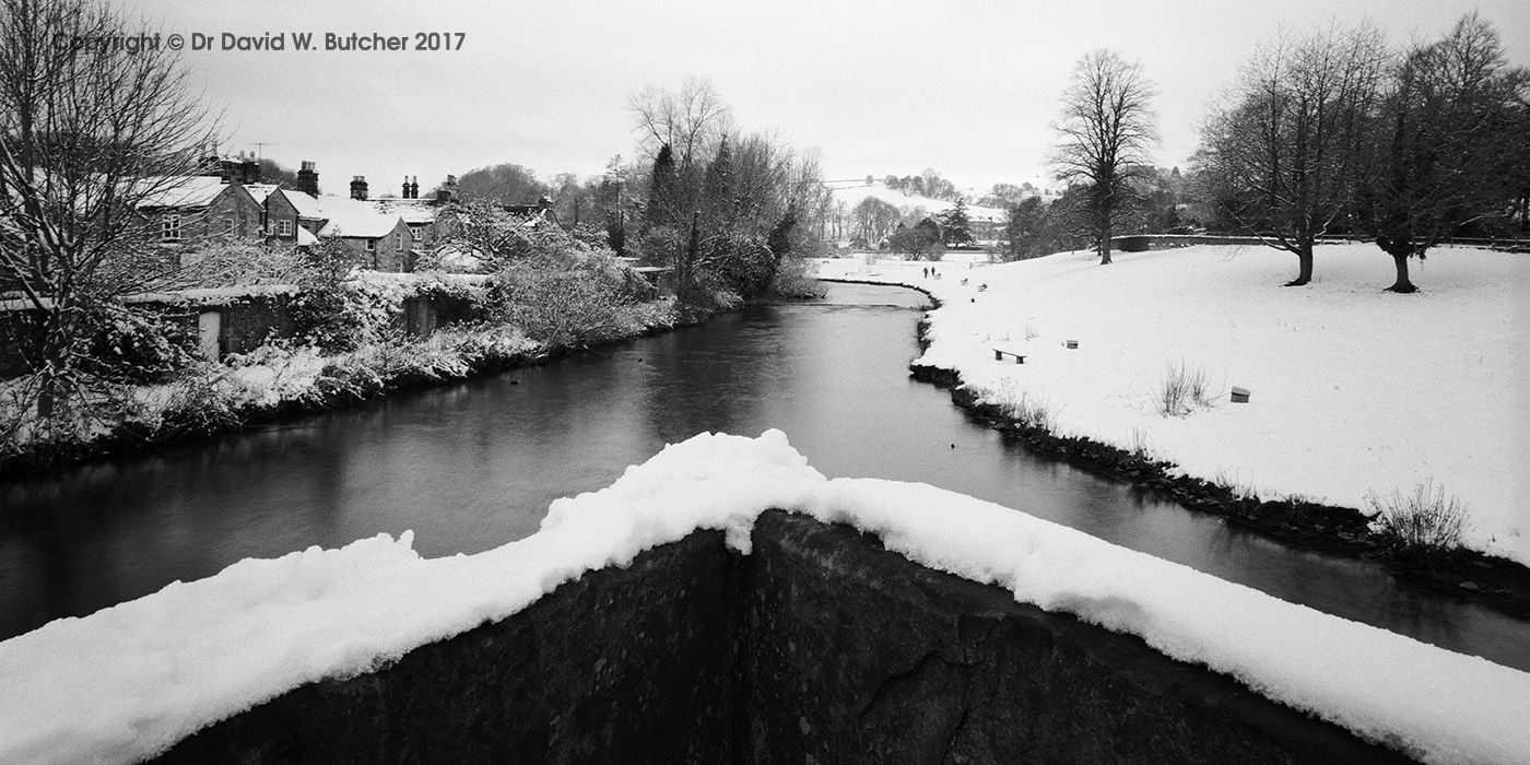 River Wye from Bakewell Bridge in Winter, Peak District