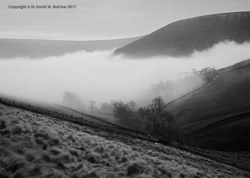 Clouds in the Valley, Crowden Brook, Edale, Kinderscout, Peak District