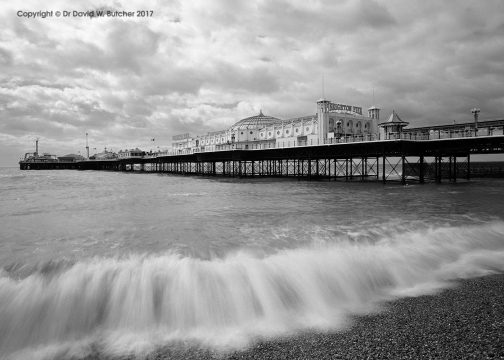 Brighton Pier and Waves, Sussex, England