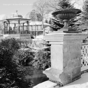 Buxton Pavilion Gardens Bandstand in Snow, Peak District