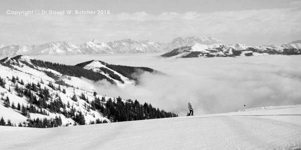 View from the Schmittenhohe ski area above Zell am See, Austria