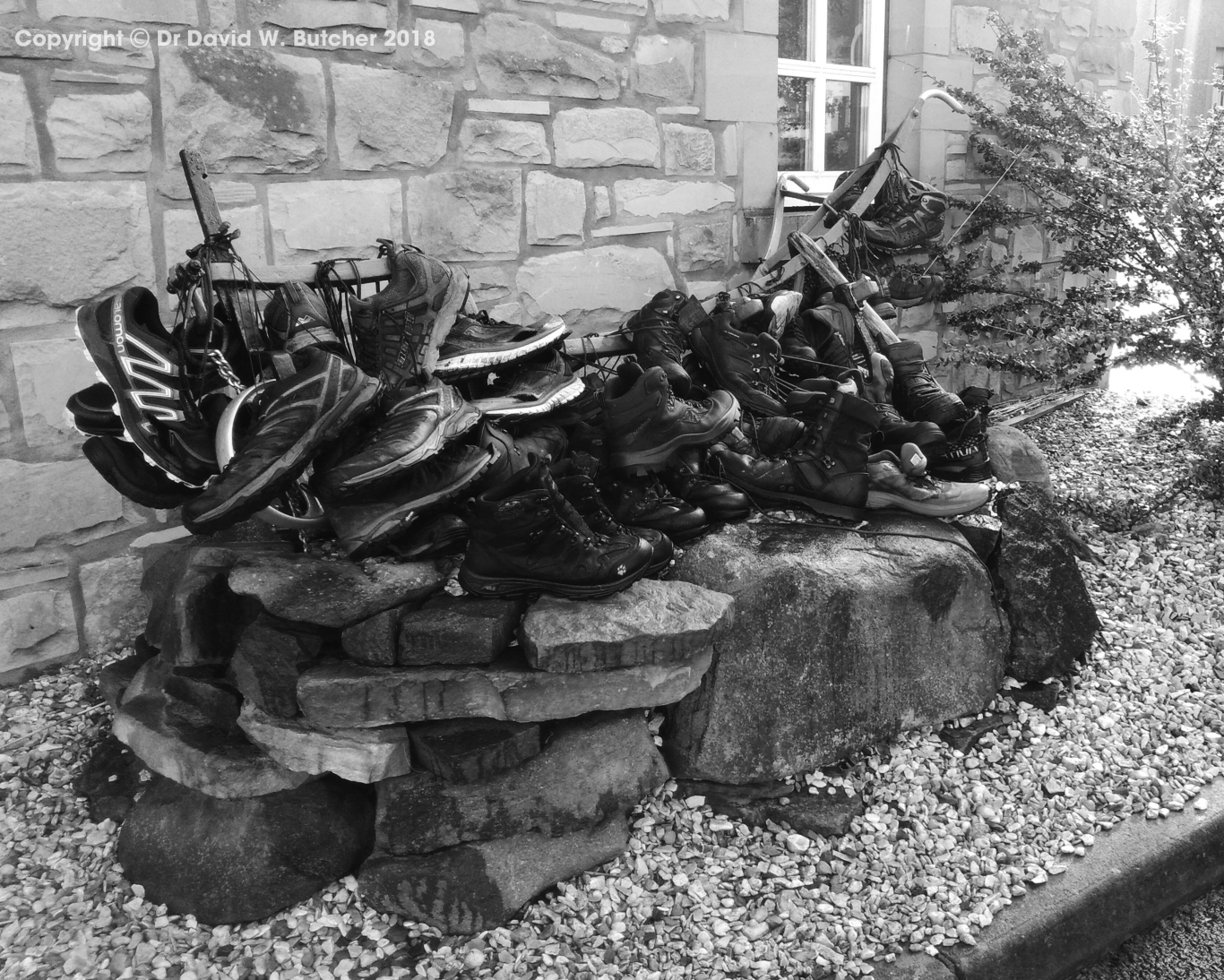 Kirk Yetholm Border Hotel Pennine Way Boot Sculpture