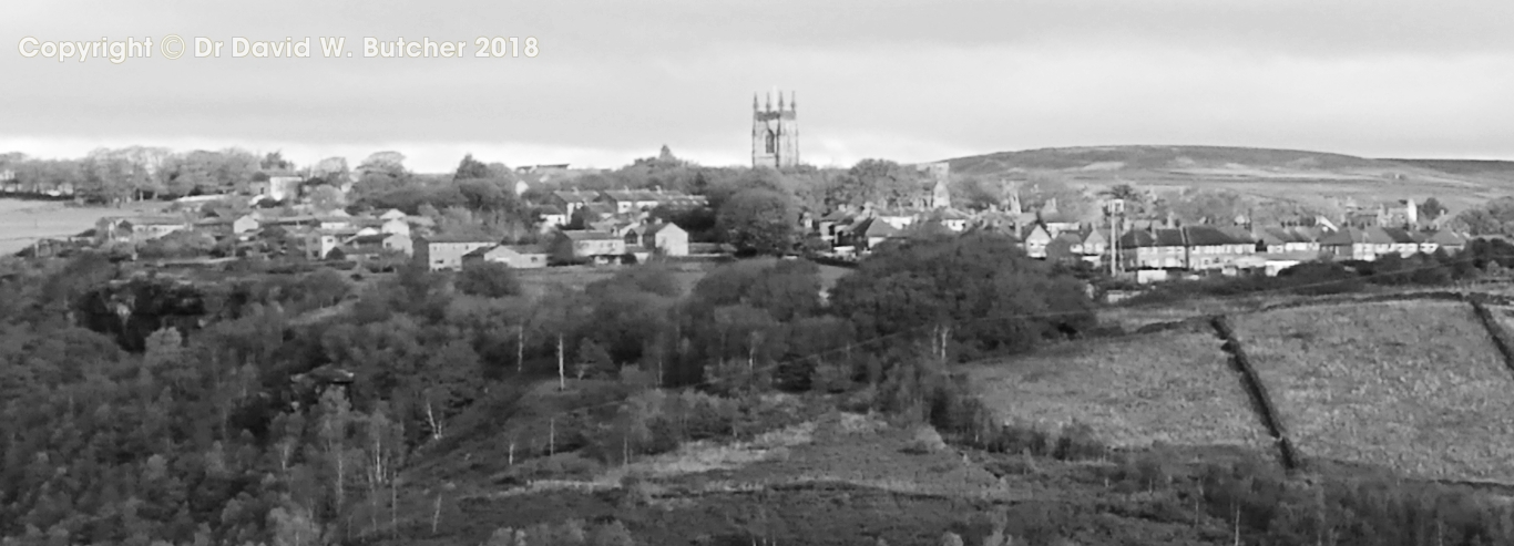 Heptonstall from above Hebden Bridge