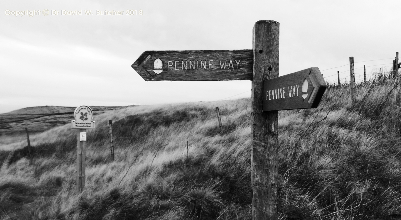 Pennine Way Finger Post, Wessenden