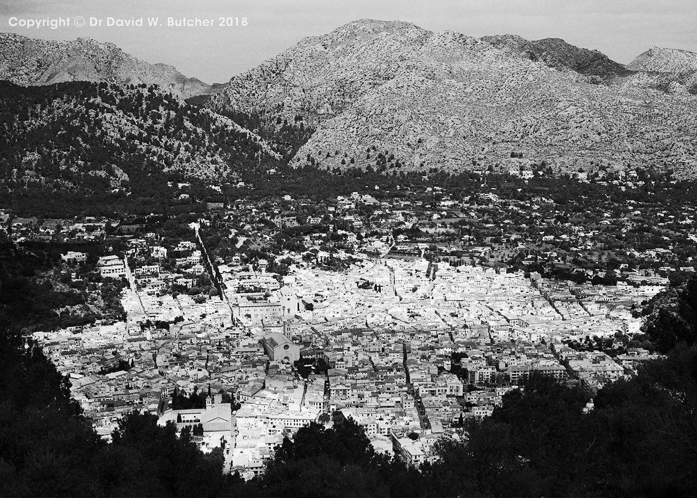 Pollensa from Santuari del Puig de Maria, Mallorca, Spain