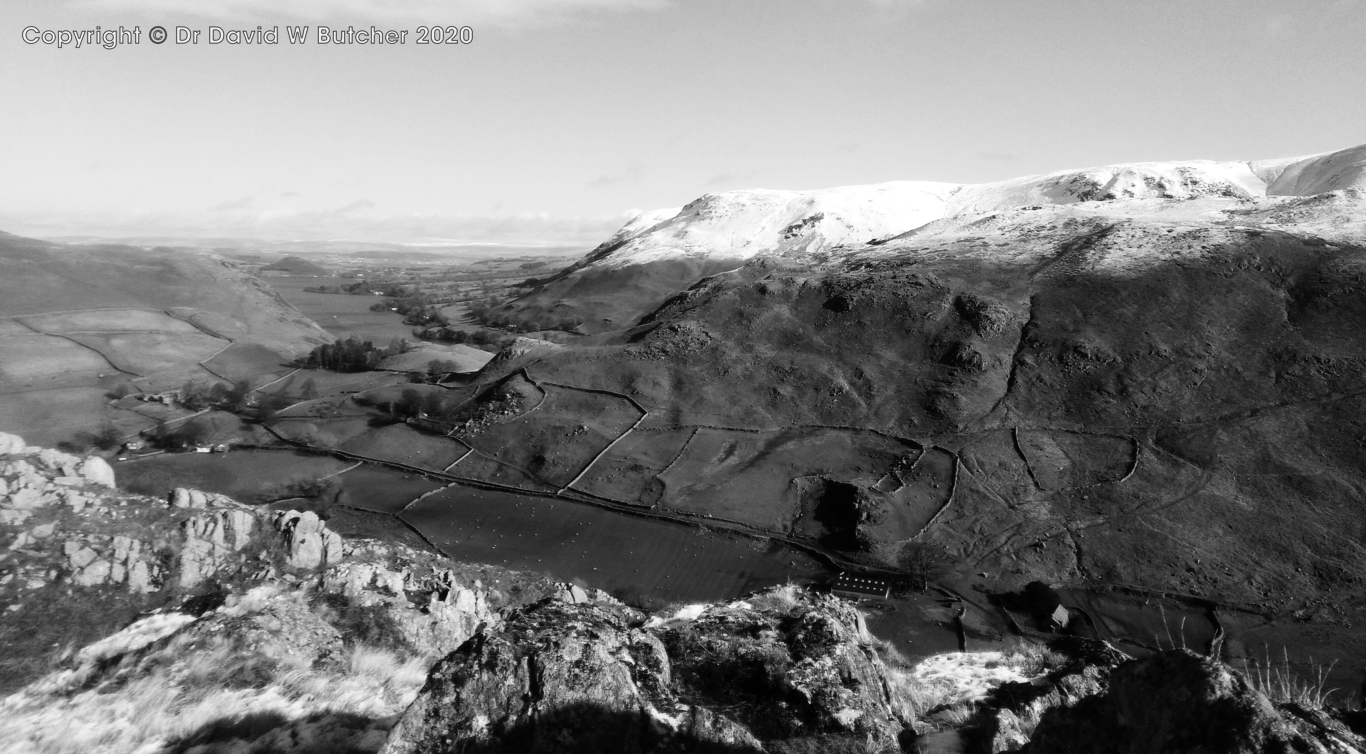 View to Arthur's Pike, Bonscale Pike and Steel Knotts from Beda Fell