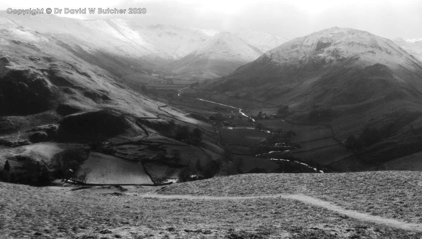 View from Hallin Hill to The Nab and Angletarn Pikes