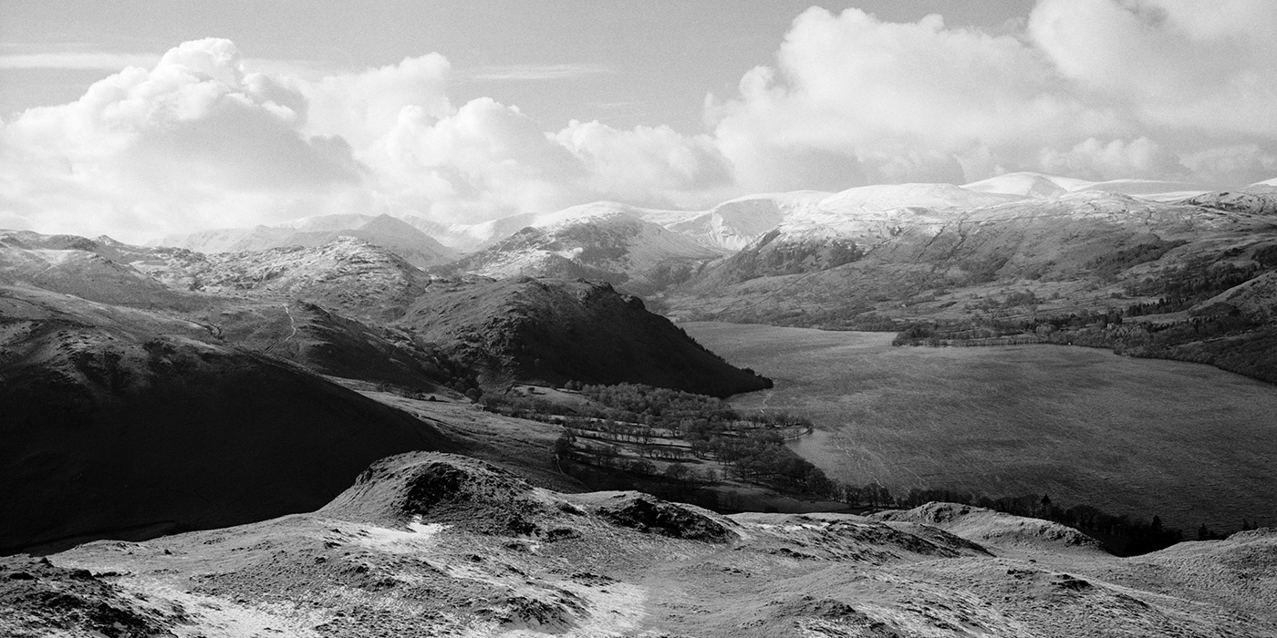 Helvellyn and Ullswater from Hallin Fell, Lake District