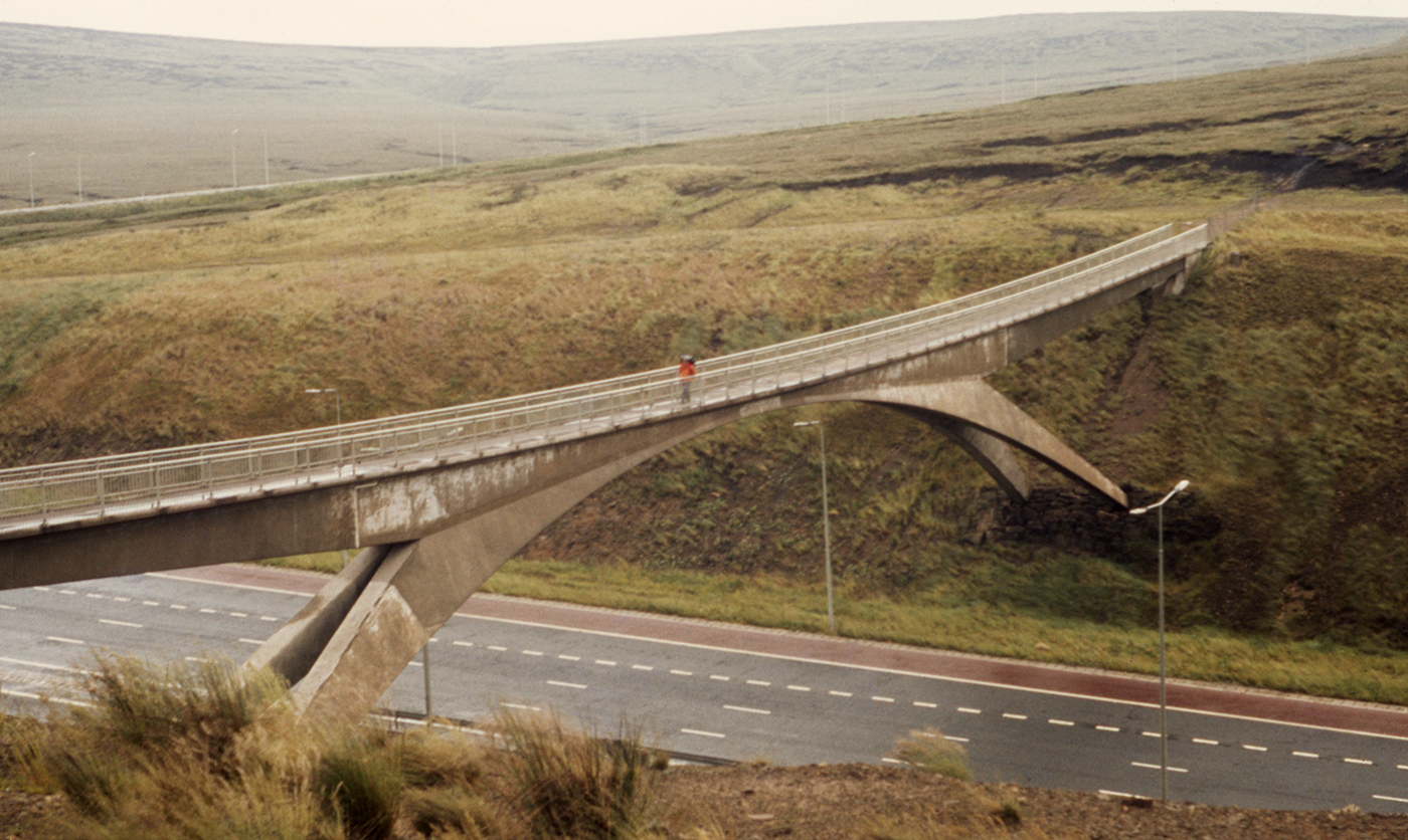 Pennine Way Footbridge Crossing M62 Motorway