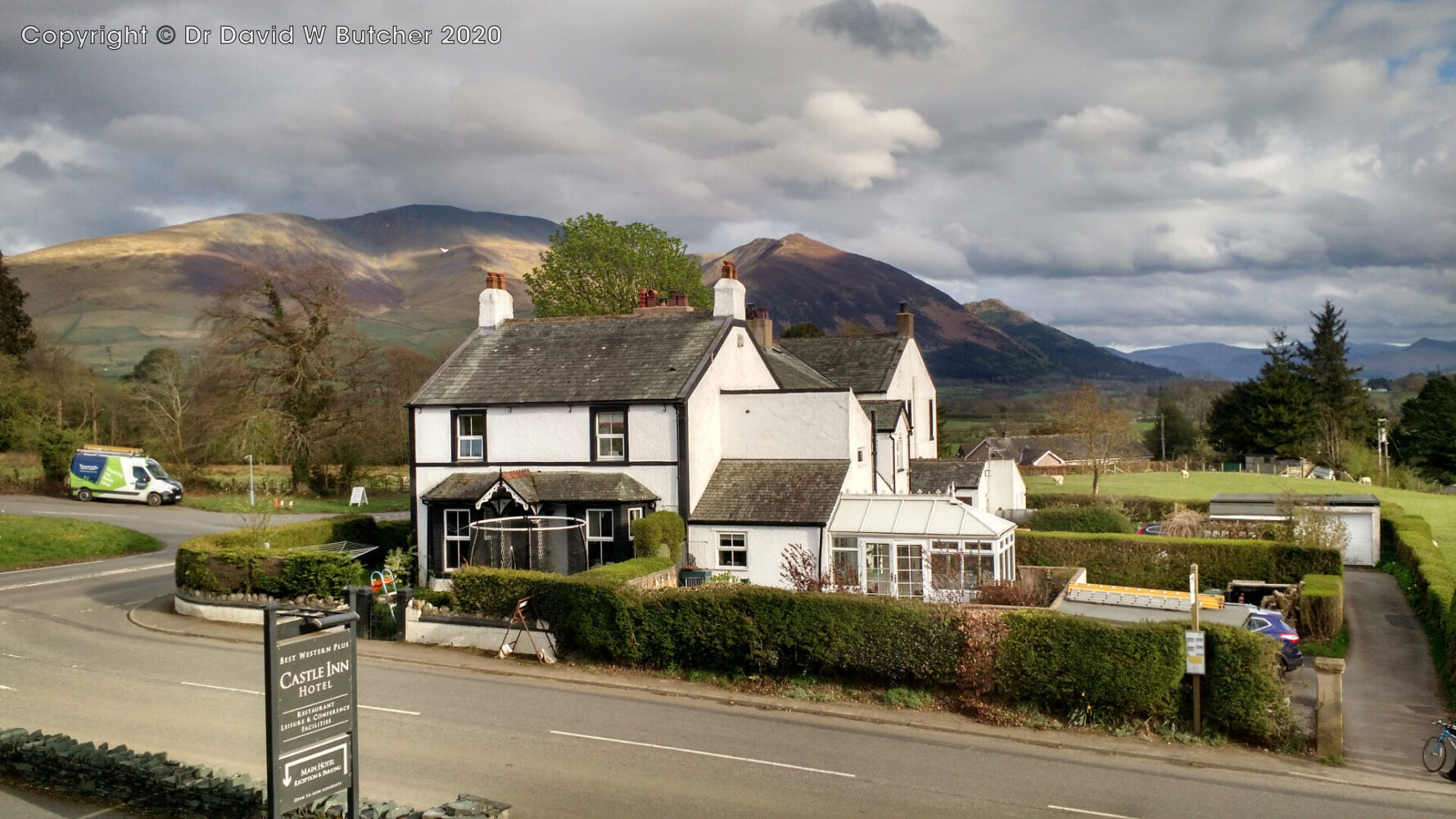 Bassenthwaite Castle Inn View to Skiddaw, Lake District