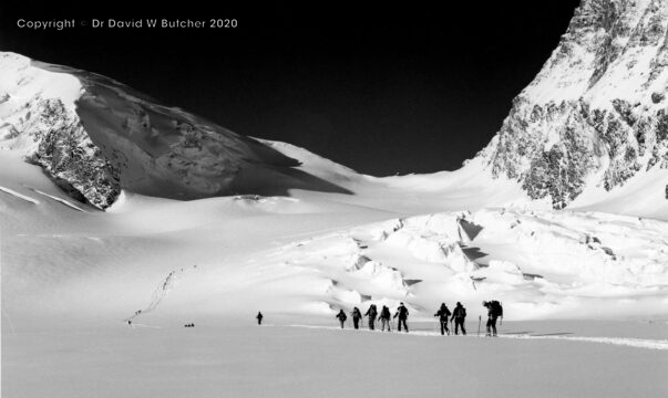 Saas Fee, Allalin Glacier Icefall and Adler Pass, Switzerland