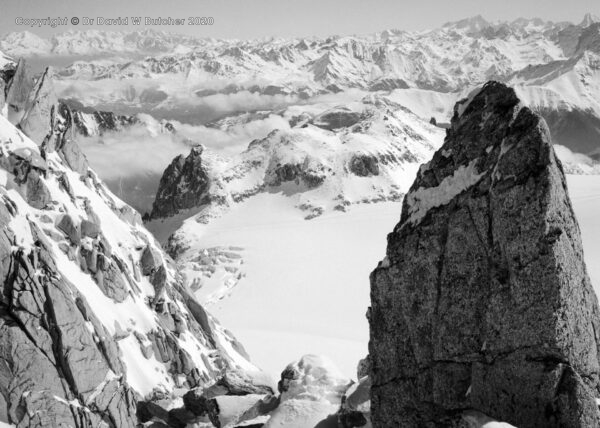 Trient, Aiguille du Tour View Northeast to Trient Glacier, Switzerland