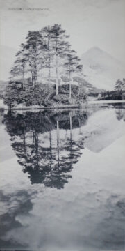 Reflections in Lochan Urr in Glen Etive near Glen Coe, Fort William and Oban in western highlands of Scotland. Munro Buachaille Etive Beag in background.