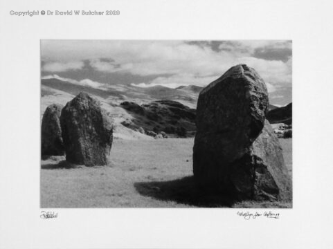 England, Lake District Helvellyn from Castlerigg Stone Circle
