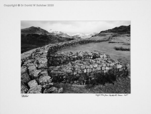 England, Lake District Hardknott Roman Fort below Hardknott Pass, near Boot, Eskdale