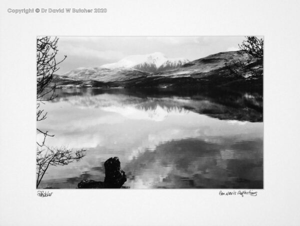 Scotland, Fort William Ben Nevis reflections across Loch Linnhe