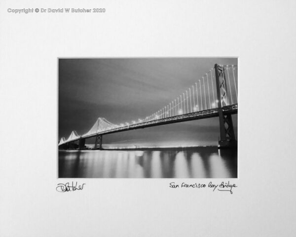USA, San Francisco Bay Bridge at Night