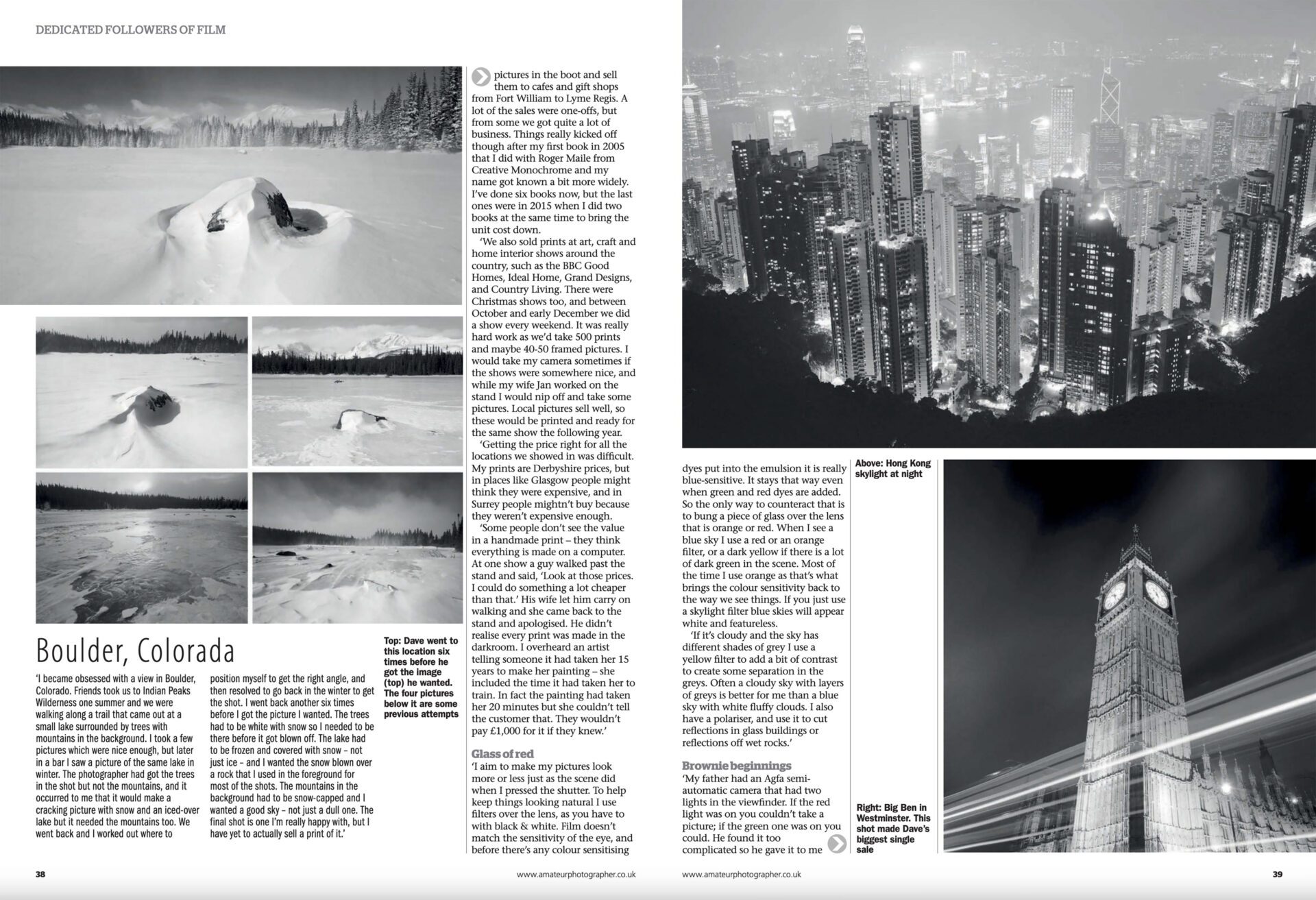 Article on Dave Butcher in Amateur Photographer magazine March 2022