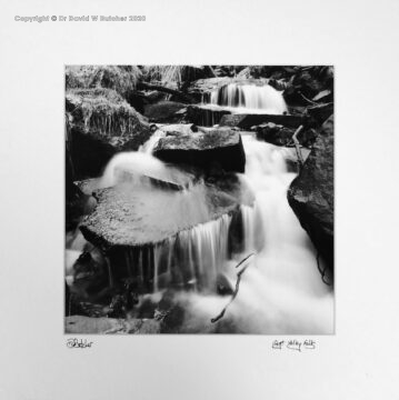 Small waterfalls in Goyt Valley between Buxton and Whaley Bridge, Peak District.