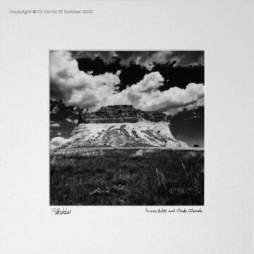 Pawnee Buttes and Clouds in Pawnee Grasslands east of Fort Collins, Colorado USA