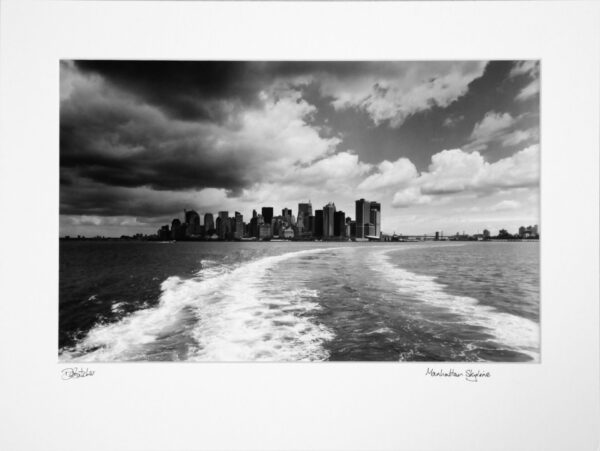 New York Manhattan Skyline from Staten Island Ferry, USA