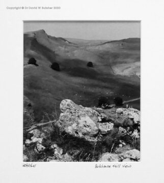 Chrome Hill from Parkhouse Hill summit above Dowel Dale between Earl Sterndale and Longnor, south of Buxton, Peak District