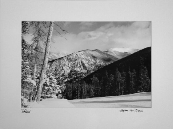 View from Keystone Sante Fe ski run to Arapahoe Basin ski area, Colorado USA