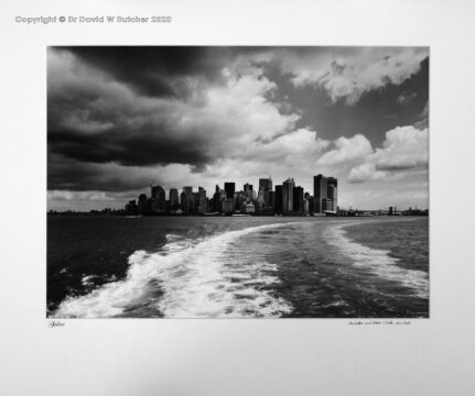 New York Manhattan Skyline from Staten Island Ferry, USA