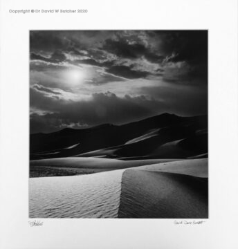 Sand dune sunset in Great Sand Dunes National Park near Alamosa, Colorado, USA