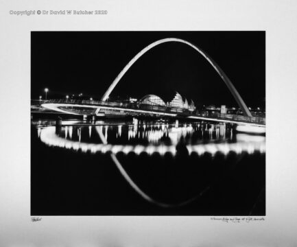 Millennium Bridge and the Sage at Night, Newcastle
