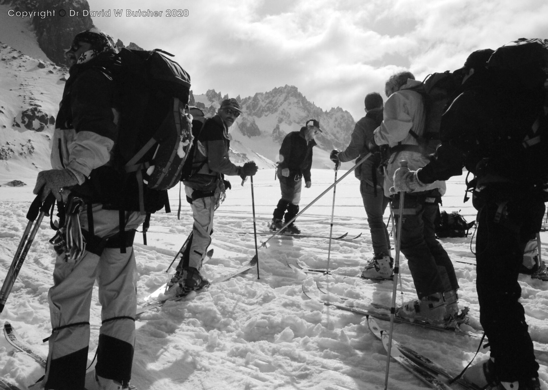 Argentiere Glacier Group, ski Haute Route Day 1