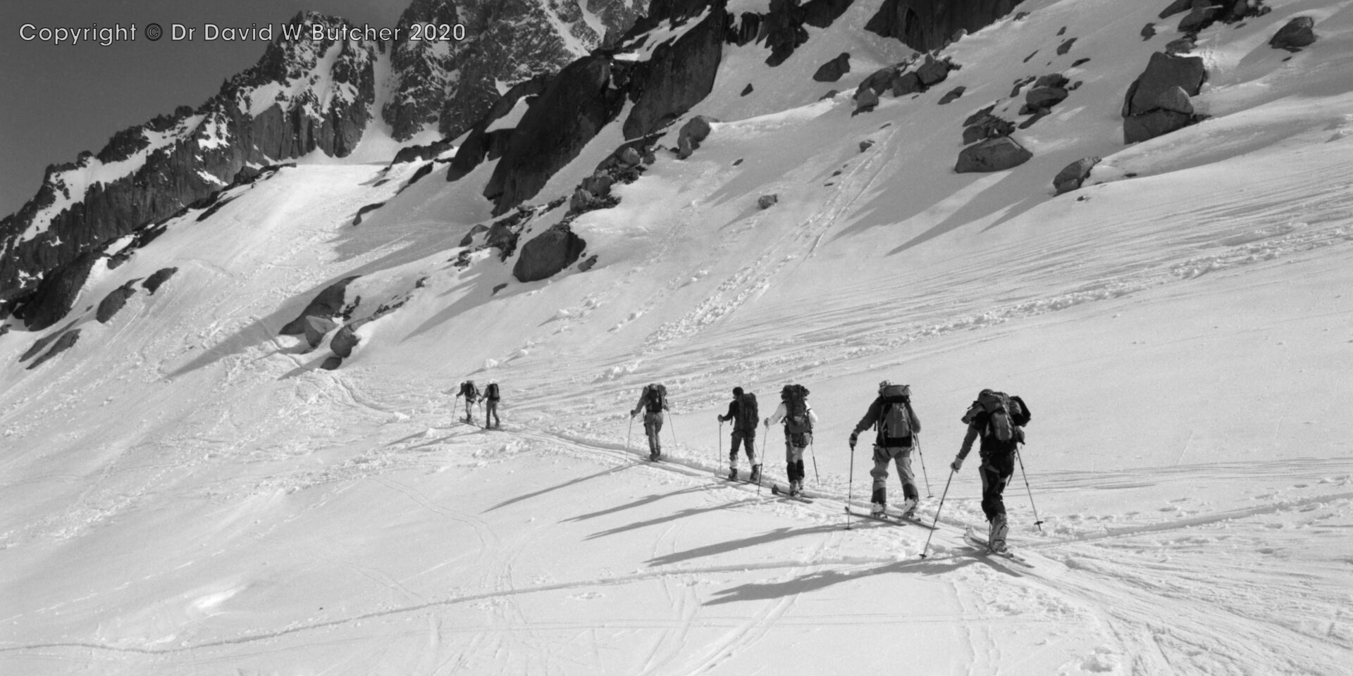 Chardonnet Glacier ascent, ski Haute Route day 1