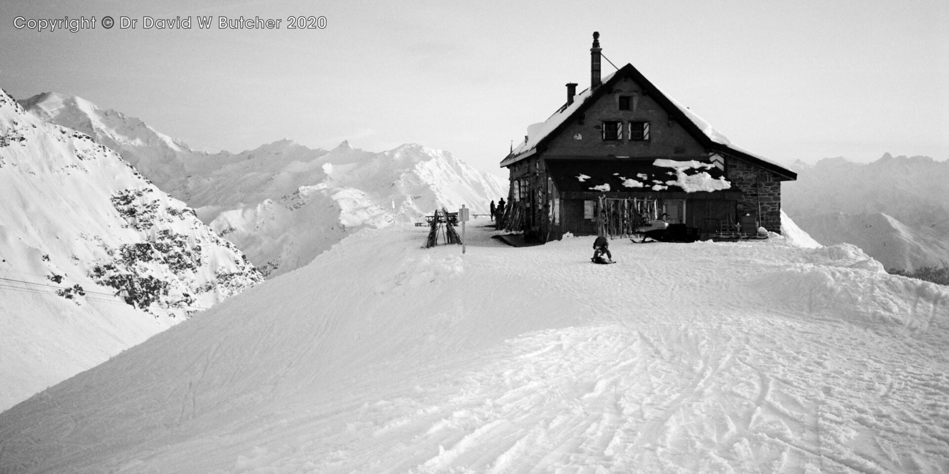 Cabane du Mont Fort after Verbier ski area closed, ski Haute Route Day 2