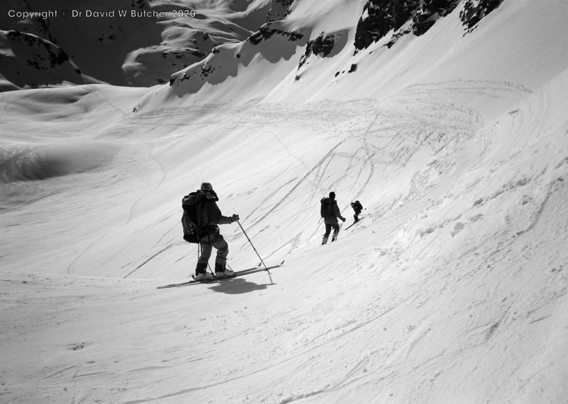 Col de la Chaux descent near Verbier, ski Haute Route Day 3