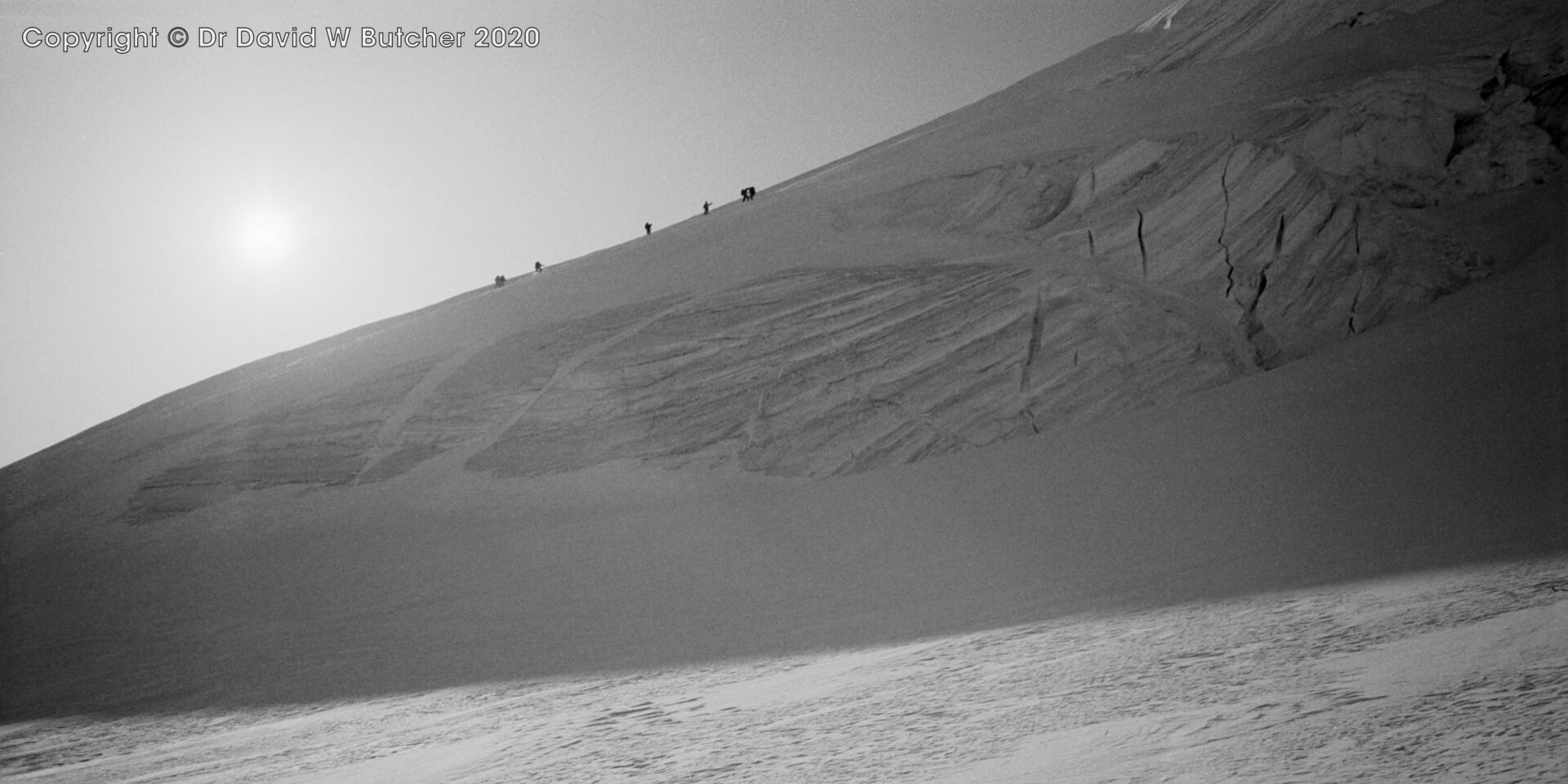 Ascent from Col de Tsijore Nouve, ski Haute Route day 5