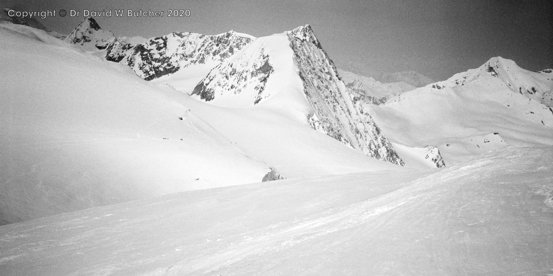 Mont Blanc de Cheilon from Pigne d'Arolla, ski Haute Route day 5
