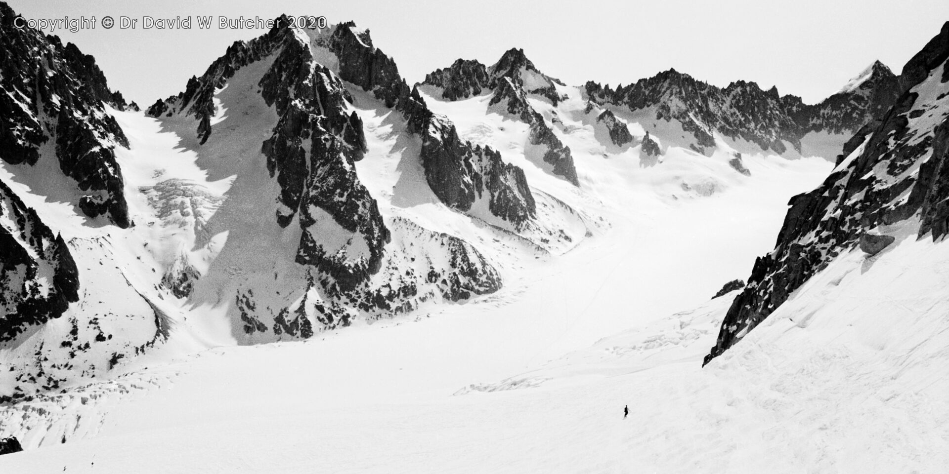Grand Montets view to Aiguille d'Argentiere and Glacier d'Argent
