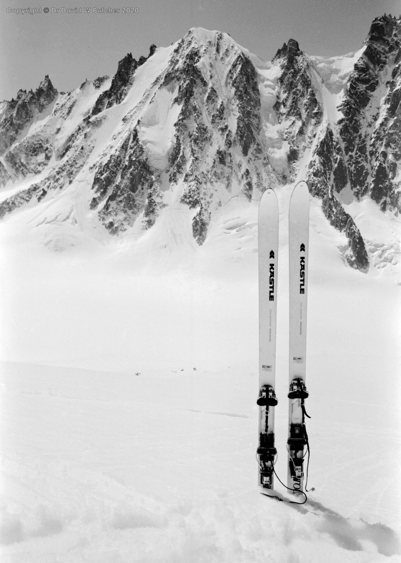Les Courtes from Argentiere Glacier