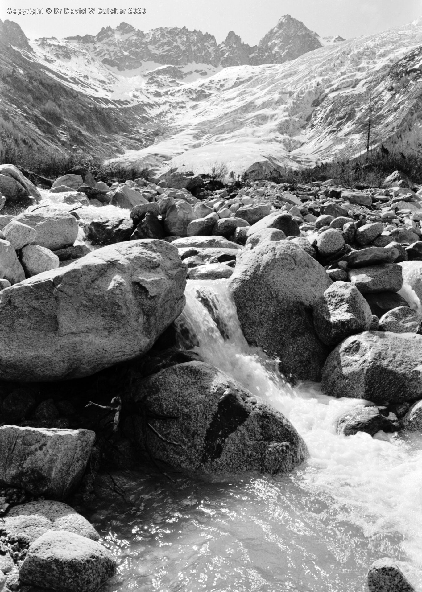 Glacier du Trient and Le Trient River