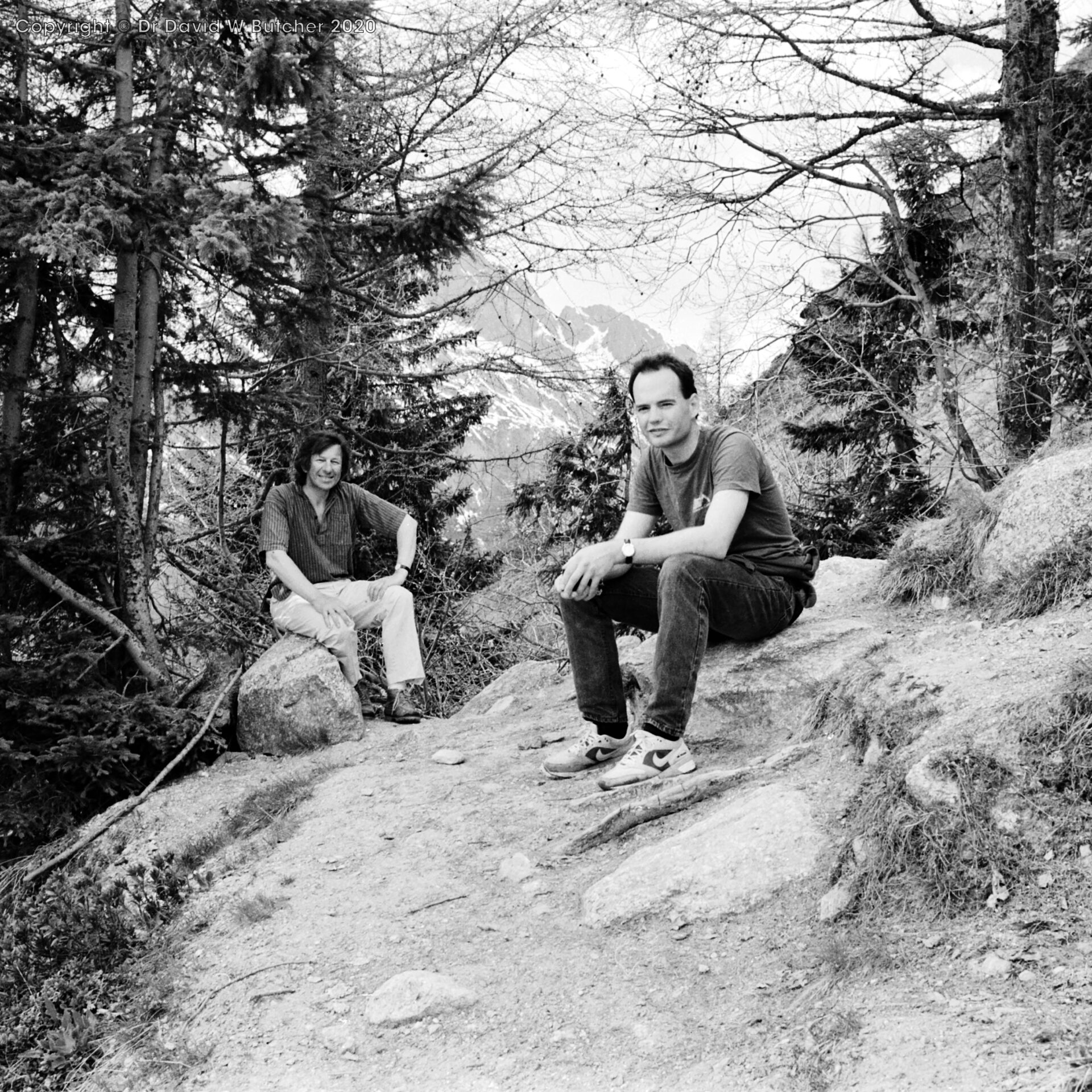 Above Argentiere Glacier with Ed and Peter